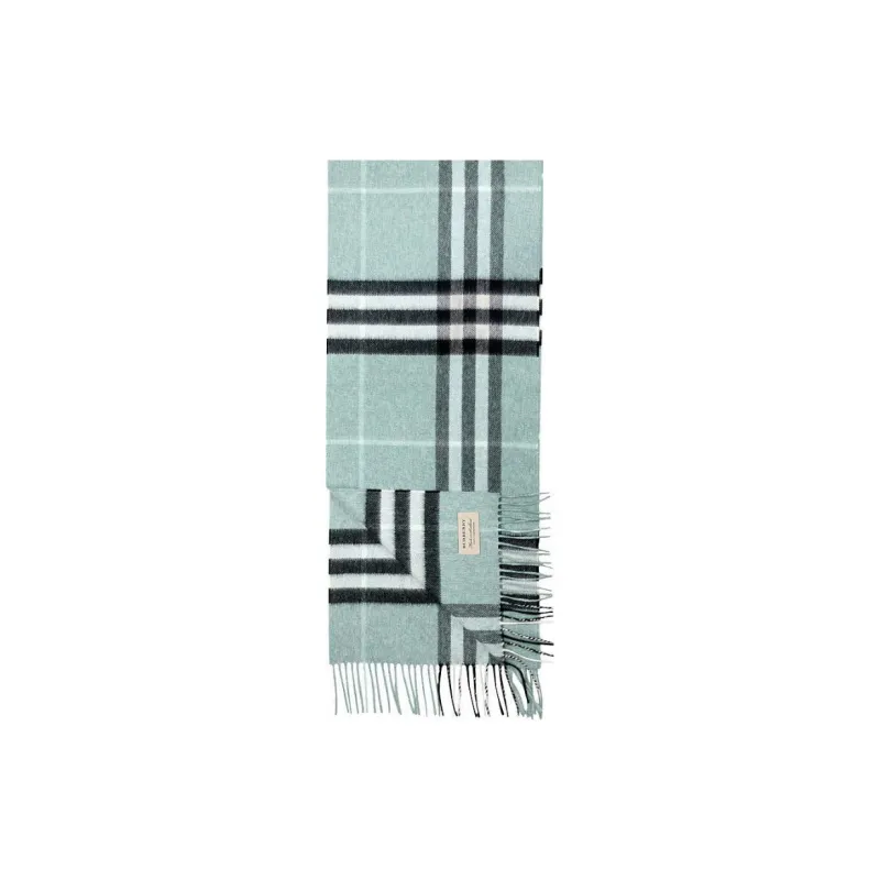 Burberry Cashmere Knit Scarves Women's Green-1