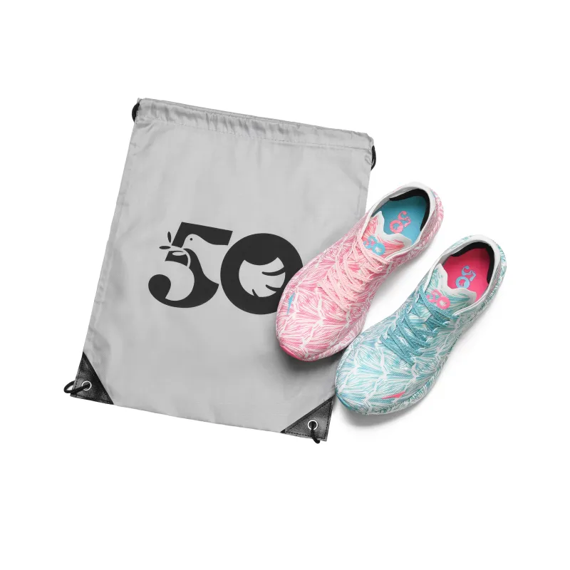 50 Cushioning Breathable Support Low-Top Full-Length Carbon Plate Marathon Running Shoes Men's Blue Pink Mismatched-2