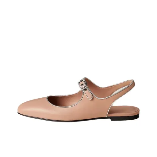 HERMES Kleo Casual Single Shoes Women's Beige