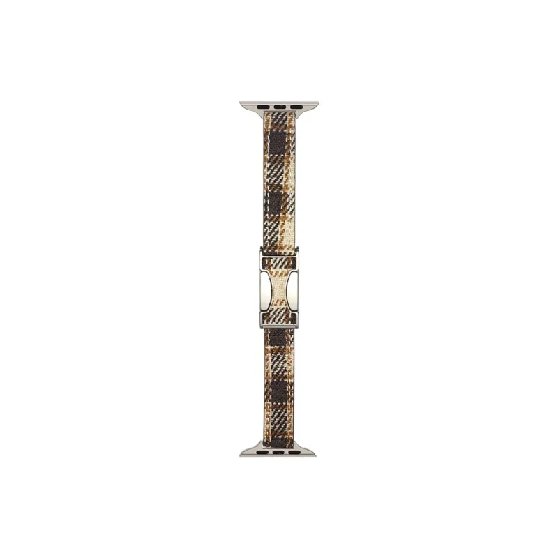 ZHENGGUANG Watch Band Apple Compatibility Woolen, Genuine Leather Material-5
