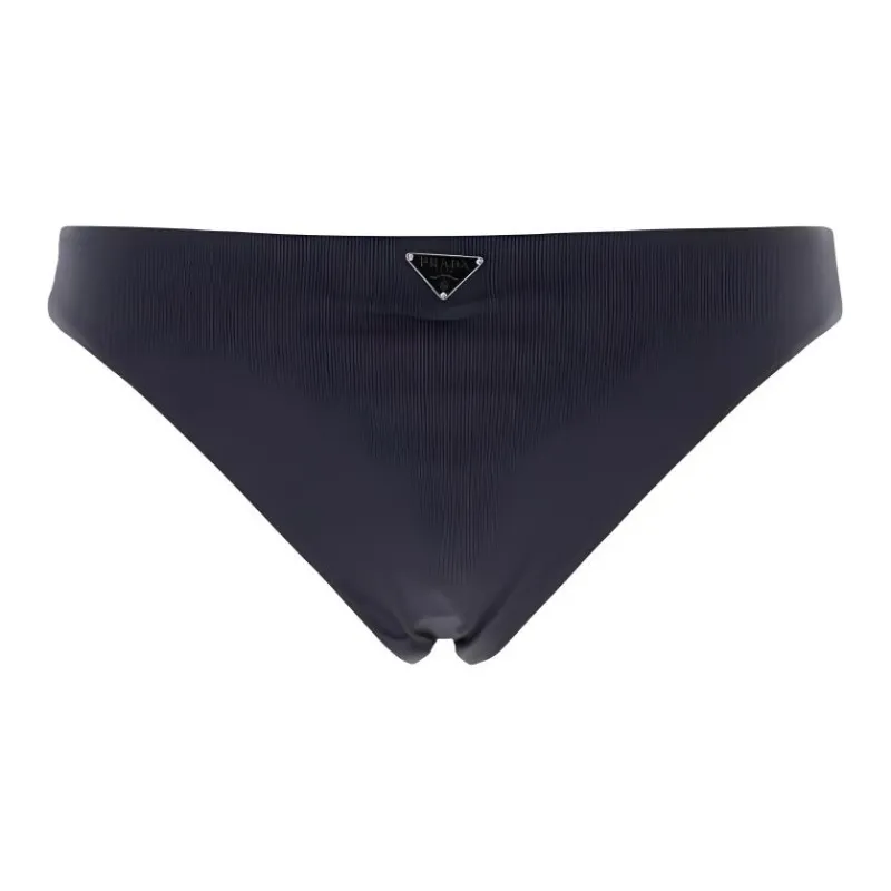 PRADA Low Rise Fine Ribbed Bikini Bottoms-1