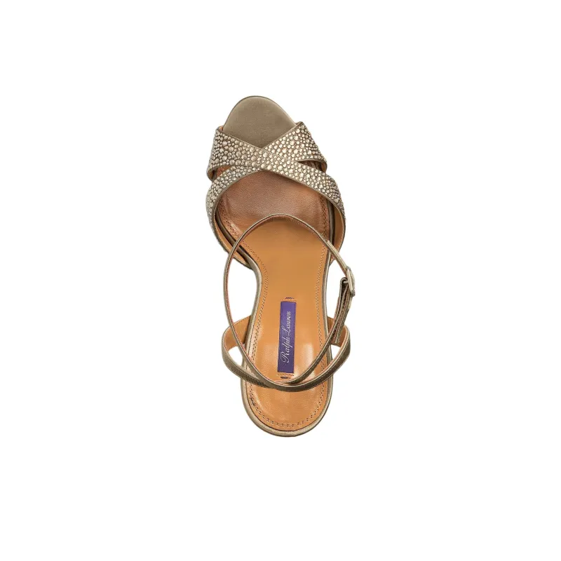LAUREN RALPH LAUREN Kandice Strap Sandals 10cm Women's Gold-3