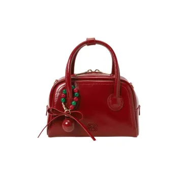 PAYOT Microfiber Synthetic Leather Handbag, One Shoulder, Crossbody Bag Trumpets Women's Red