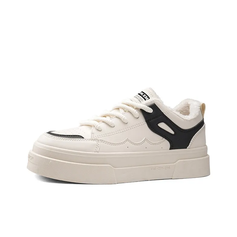 JKEM Warm Slip-Resistant Cushioning Wear-Resistant Height Increasing Low-Top Skateboard Shoes Men's-16