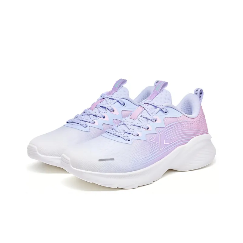 XTEP Anti-Slip Wear-Resistant Breathable Lightweight Low-Top Running Shoes Women's Blue Pink-1