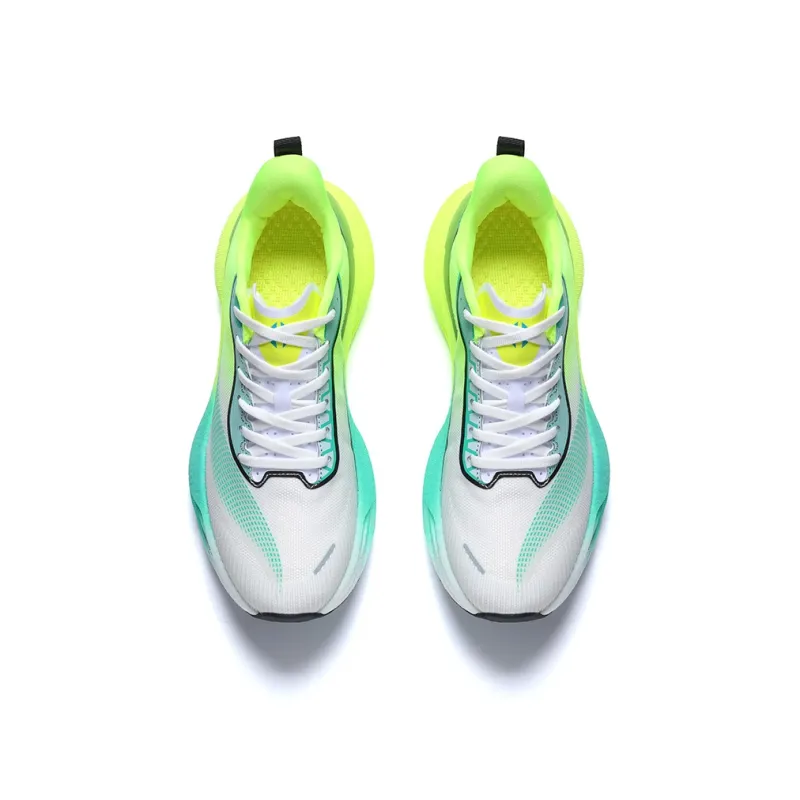 Meiretu Slip Resistant, Abrasion Resistant, And Balanced Low Top Casual Sprint Running Shoes Men's White Green-2