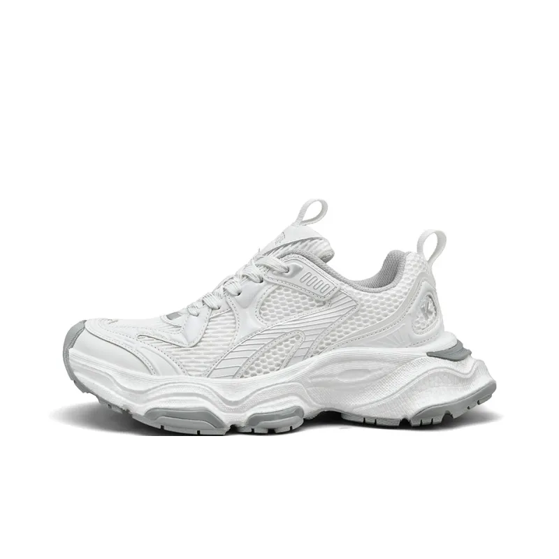 SK.TRIP Cushioned Wear-Resistant Supportive Lightweight Height Increasing Low-Top Running Shoes Unisex Titanium Gray-0