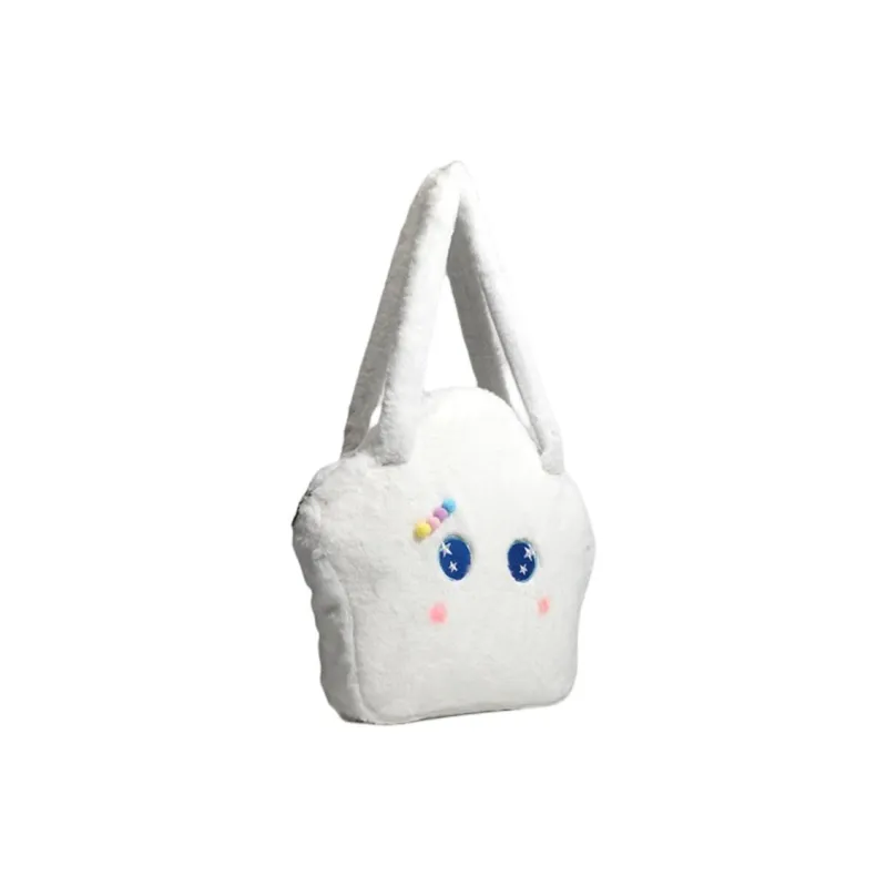 NX DOUGHNUT Plush Shoulder Bag Women's White-1