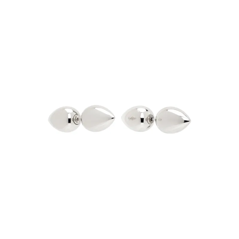 Burberry 925 Sterling Silver Stud Earrings Women's Silver-1