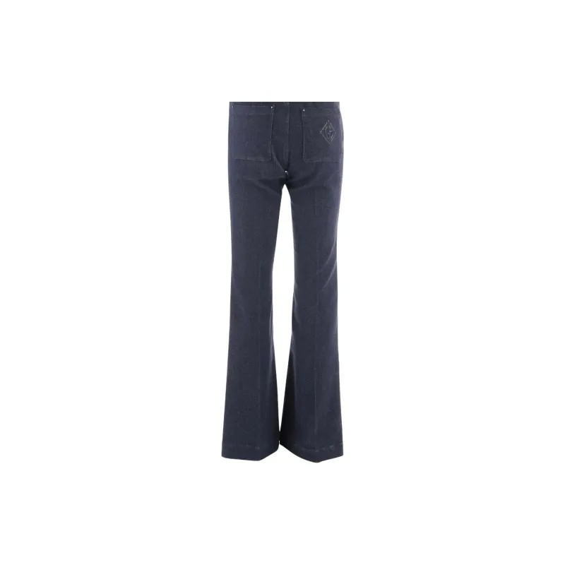 GIORGIO ARMANI Denim Collection Stretched Flared Trousers-3