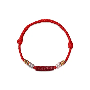 SGM Reconstructed Cinnabar Jade Bracelets Unisex