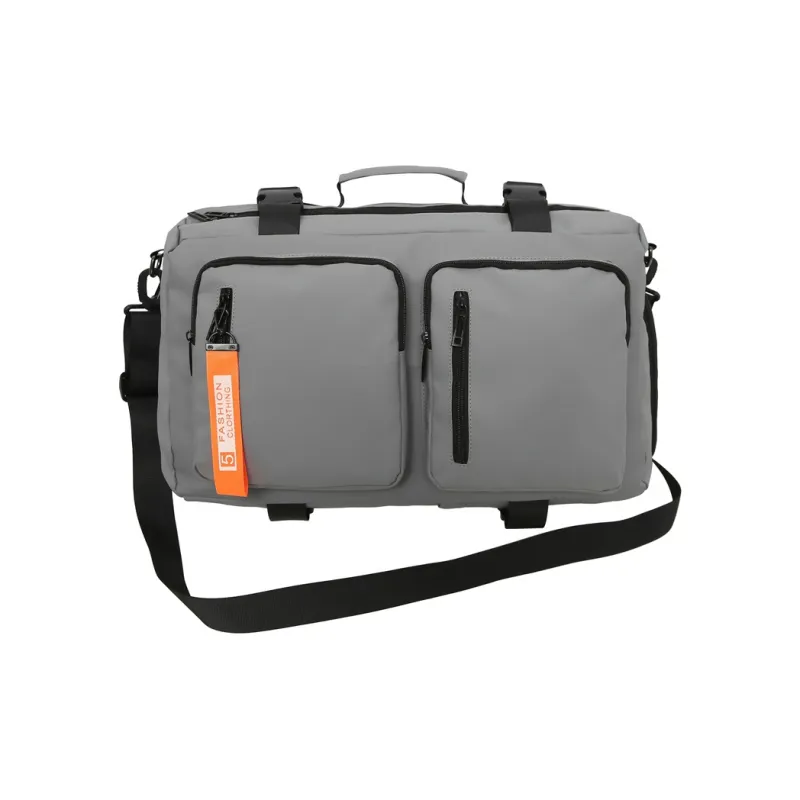 Deli Bear PU Backpack Regular Unisex White/Gray/Black-1