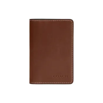 COACH Leather Wallet Regular Unisex Redwood