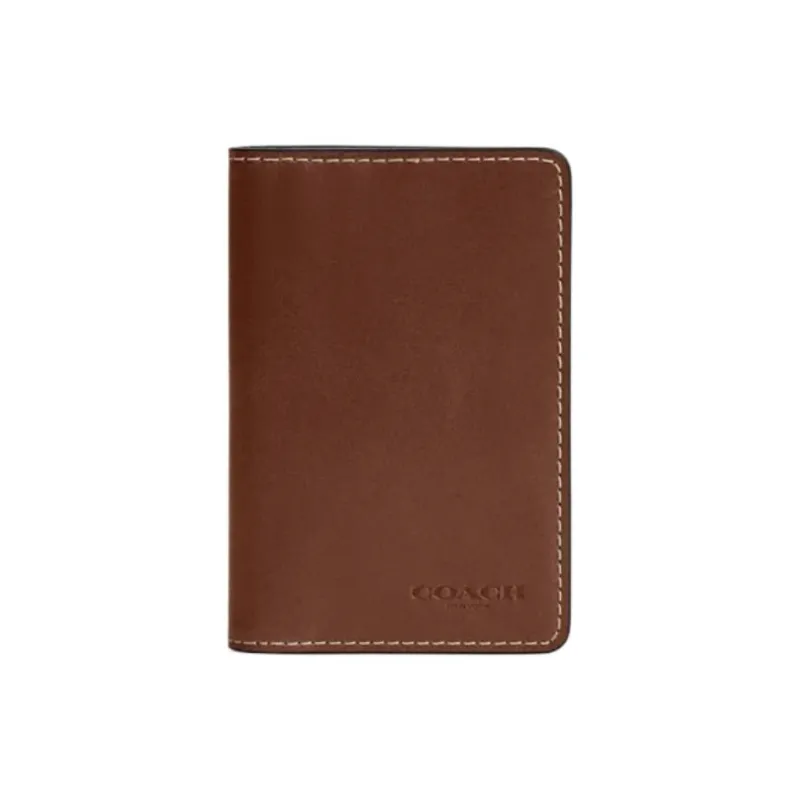 COACH Leather Wallet Regular Unisex Rosewood-0