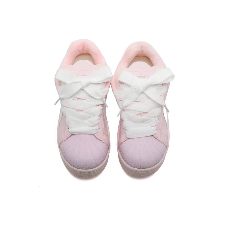 7 SEVFUN Slip Resistant Low Top Skateboard Shoes Unisex Pink White-30