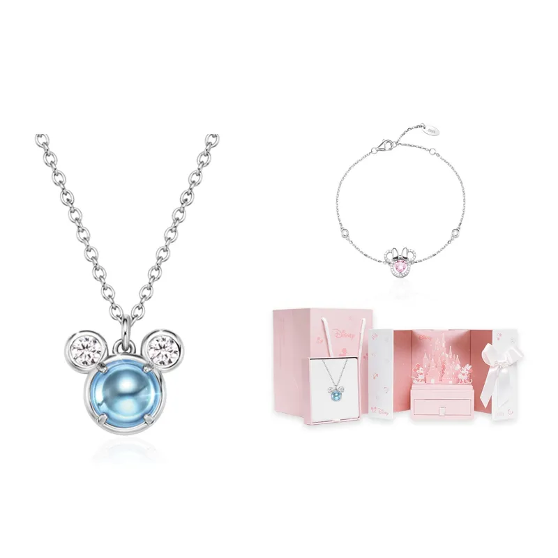 Disney Magic Colors Series S925 Silver Necklaces Women's-11
