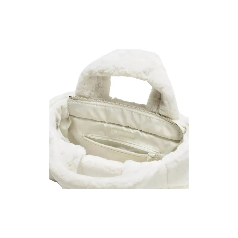 Lululemon Quilted Polyester Shoulder Bag Crossbody Bag Handbag Mini Women's White-3