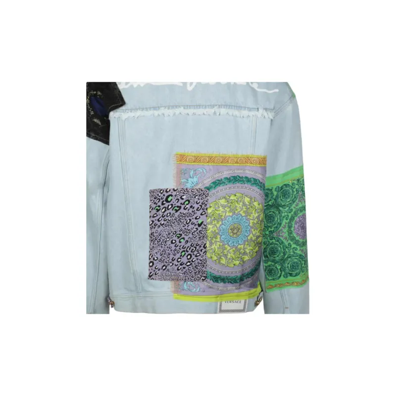 VERSACE Patchwork Denim Jacket-4