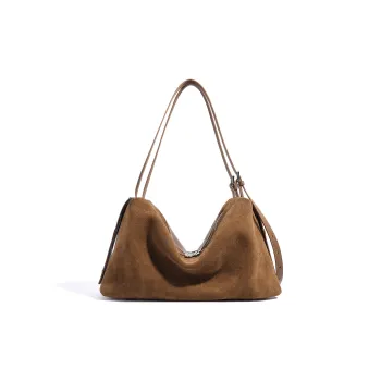 COURONNE Matte Cow Leather Handbag, Shoulder Bag Regular Women's Dark Brown/Blueberry Purple/Dark Coffee/Graphite Blue