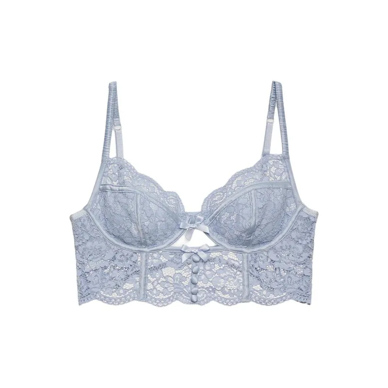 Victoria's Secret For Love & Lemons Creamsicle Lace Underwire Bra / B Bra Women's Blue-0