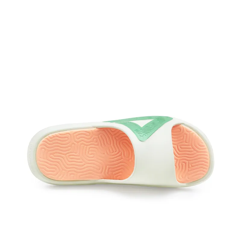PEAK Tai Ji1.0 Quiet Slip Resistant Odor Resistant Slide Slippers Men's White Orange Green-4