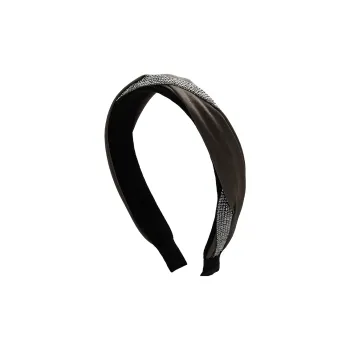ROYALSASA Polyester Faux Crystal Alloy Bottom Clamp Headbands Women's
