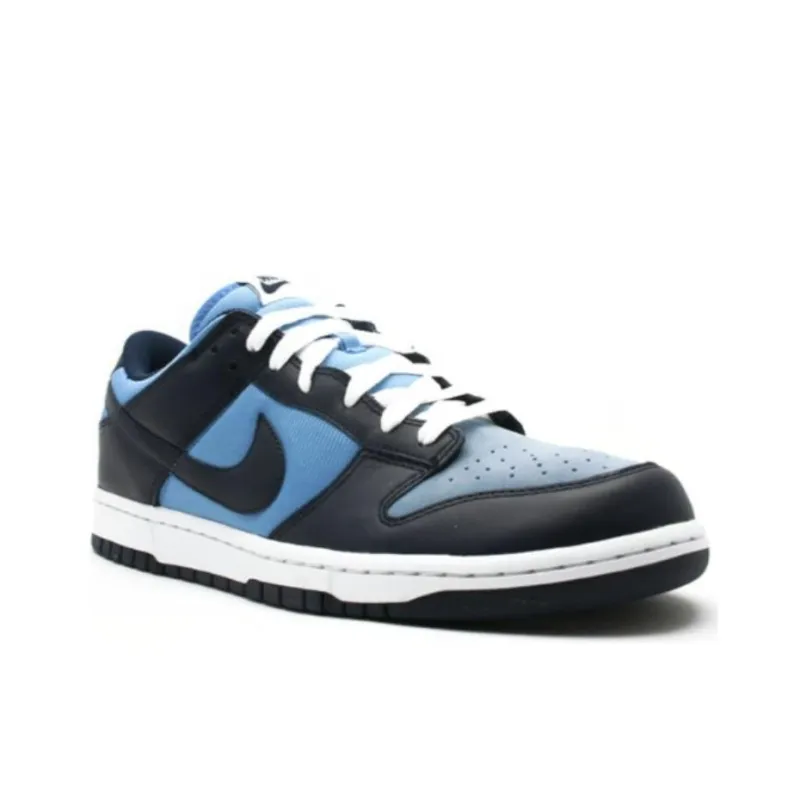 Nike Dunk Anti Slip Wear Resistant Low Top Skateboard Shoes Men's White Blue-2