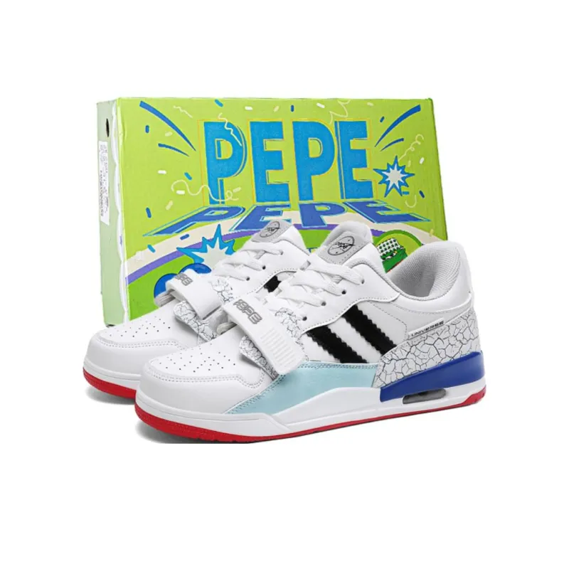 Pepe The Frog Slip Resistant, Abrasion Resistant, Breathable, Height Increasing Mid Top Skateboard Shoes Unisex-14