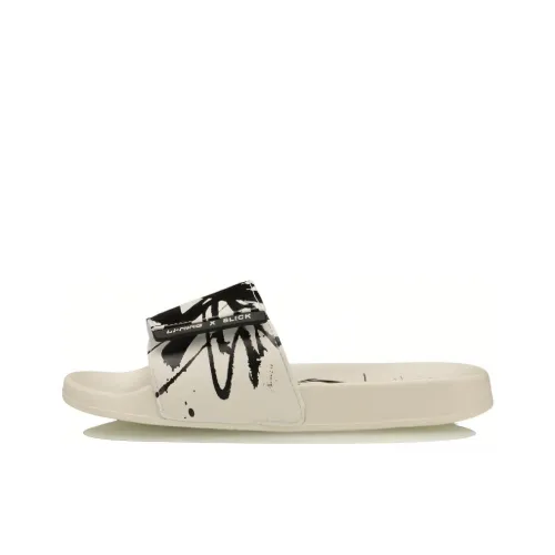 LINING Slide Slippers Women's Pearl White/Standard Black