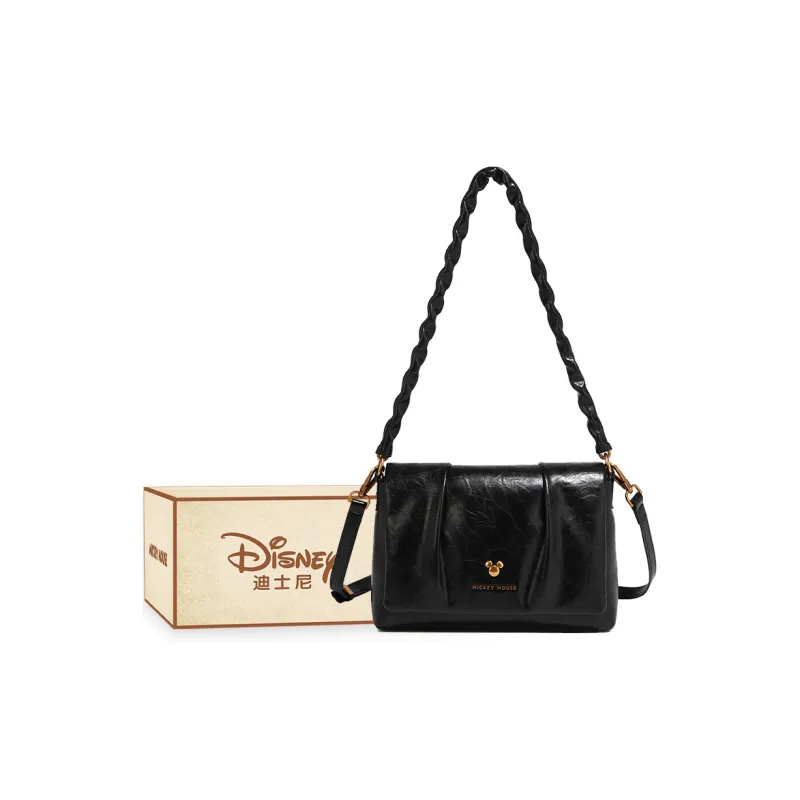 Disney PU Pleated Small Square Bag Regular Women's Black/Coffee/Burgundy-0