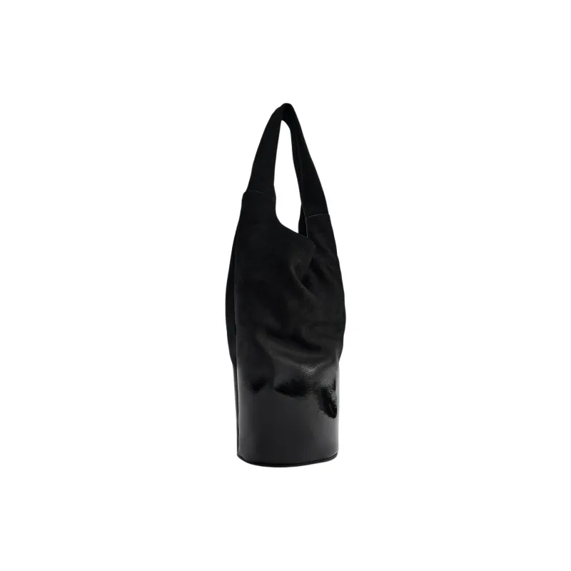 ZARA Sheepskin Bucket Bags Shoulder Bags Women's Black-1