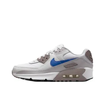 Nike Air Max 90 Anti Slip Wear Resistant Low Top Kids' Running Shoes White/Gray/Blue Kids'