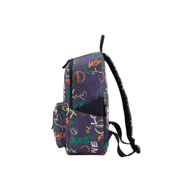 AMERICAN TOURISTER Fabric Backpack Unisex Asphalt Black & Yellow-2