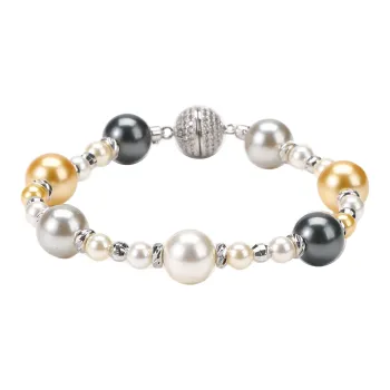 Vegetarian Faux Pearl Copper Bracelets Women's