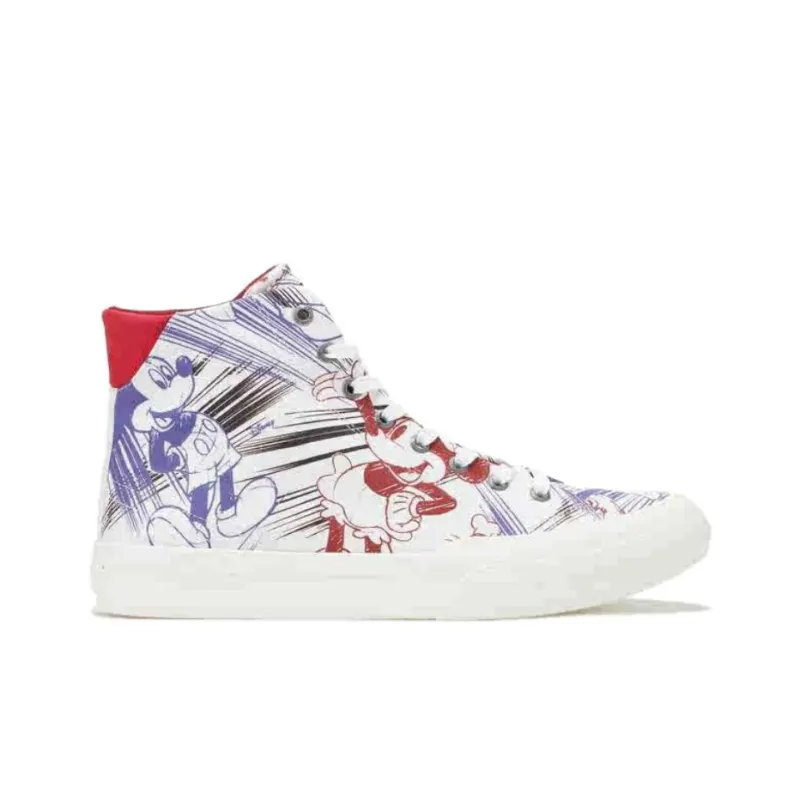 Tommy Hilfiger Hand-Drawn Graffiti High-Top Stylish Skateboarding Shoes Men's Multicolor-1
