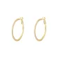 Gold Zircon Hoop Earrings 1 Pair[Trumpets]eh-3392.ebD