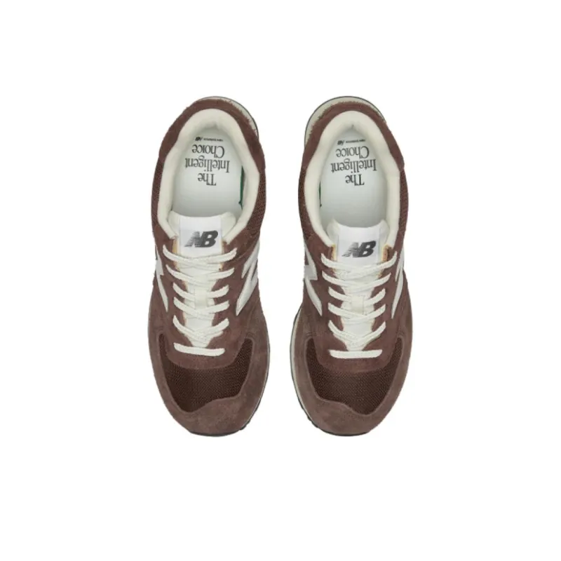 New Balance NB 574 Anti Slip Wear Resistant Low Top Casual Shoes Unisex Brown-3