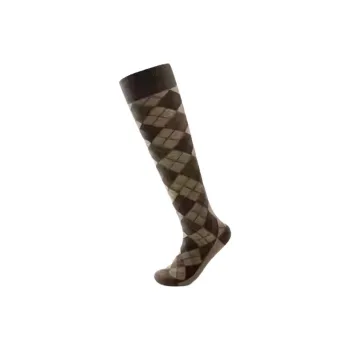 CHAOJIANTA Knee-High Socks Unisex 1 Pack Jacquard Brown