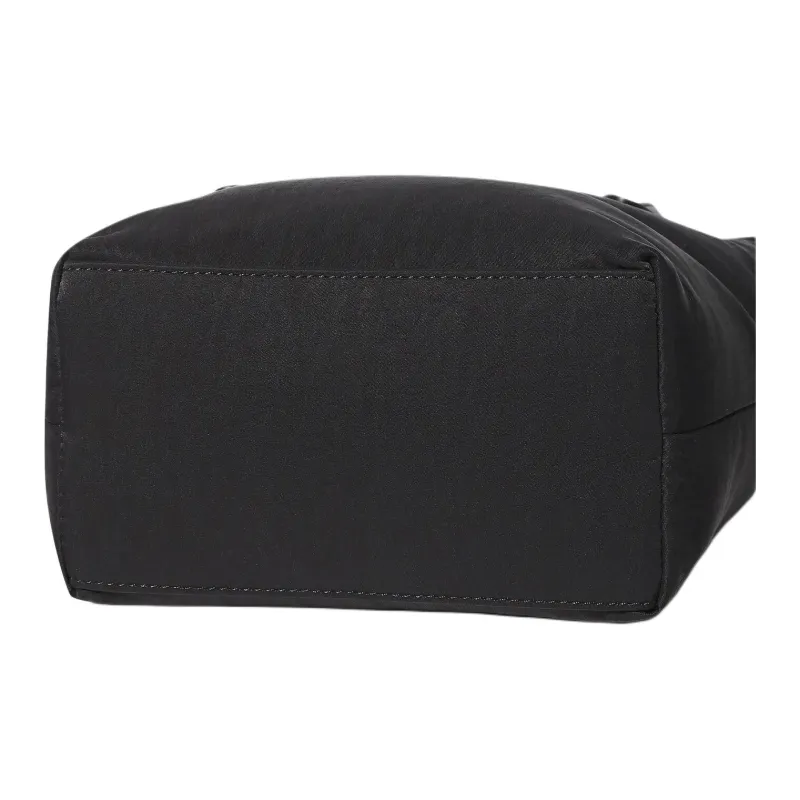 FILA Nylon Tote Bag Shopping Bag Shoulder Bag Crossbody Bag Handbag Small Size Women's Black-3