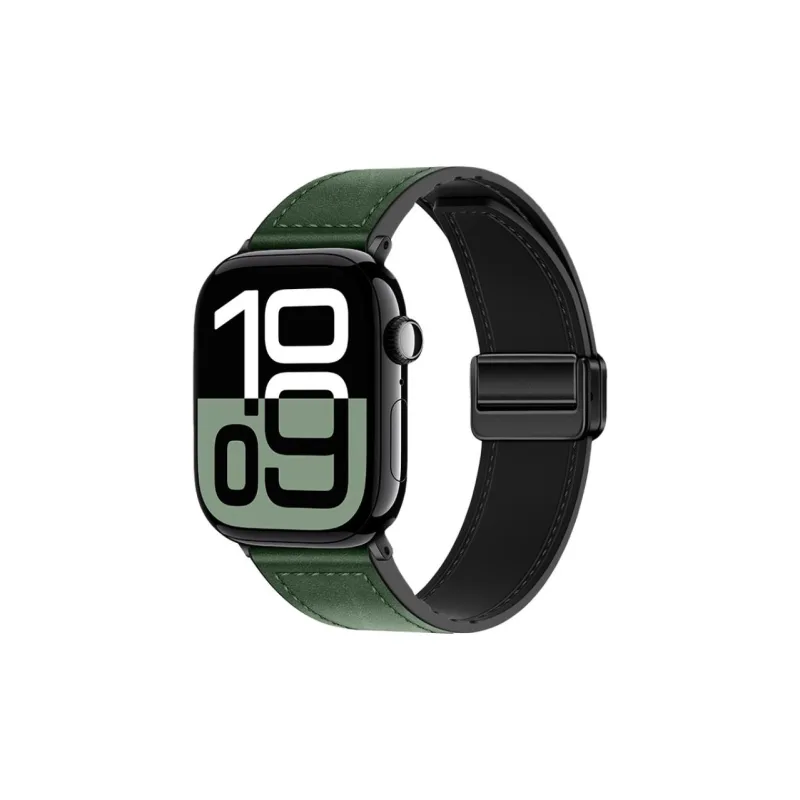 PULAISI Apple Compatibility Watch Band 160mm Genuine Leather Material-0