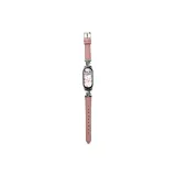 Silver Saint Blue Leather Pin Buckle--Pink[Silver Connector]