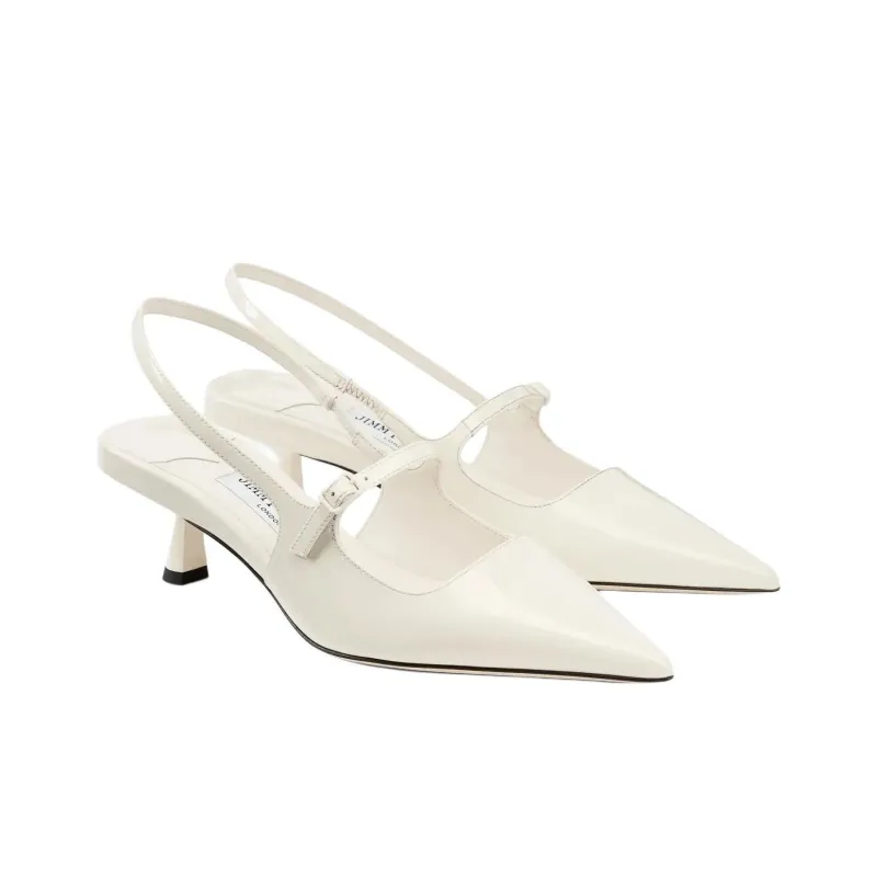Jimmy Choo Didi Irregular Heel High Heels 4.5cm Women's Latte-2