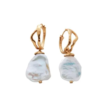 Monica Vinader Keshi Pearl Hoop Earrings