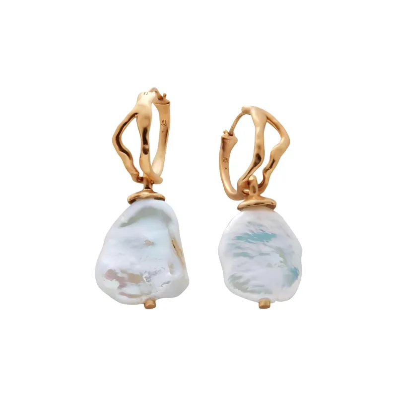 Monica Vinader Keshi Pearl Hoop Earrings-0