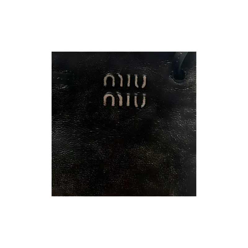 MIU MIU Nappa Leather Mini Bucket Bag Shoulder Bag Women's Brown-1