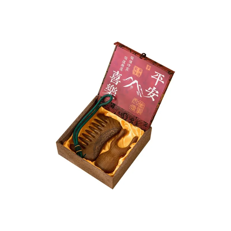 XIBI Sandalwood Life Saving Comb Box Head Scalp Meridian Comb Multifunction Hairdressing Tools Smooth Hair Massage-10
