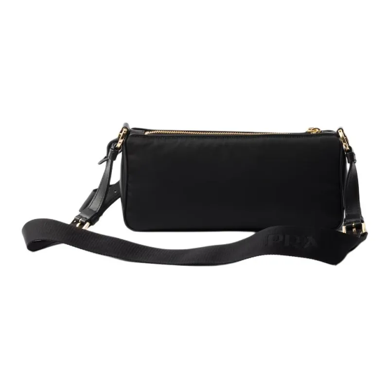 PRADA Recycled Polyamide Shoulder Bag Small Size Unisex Black-2