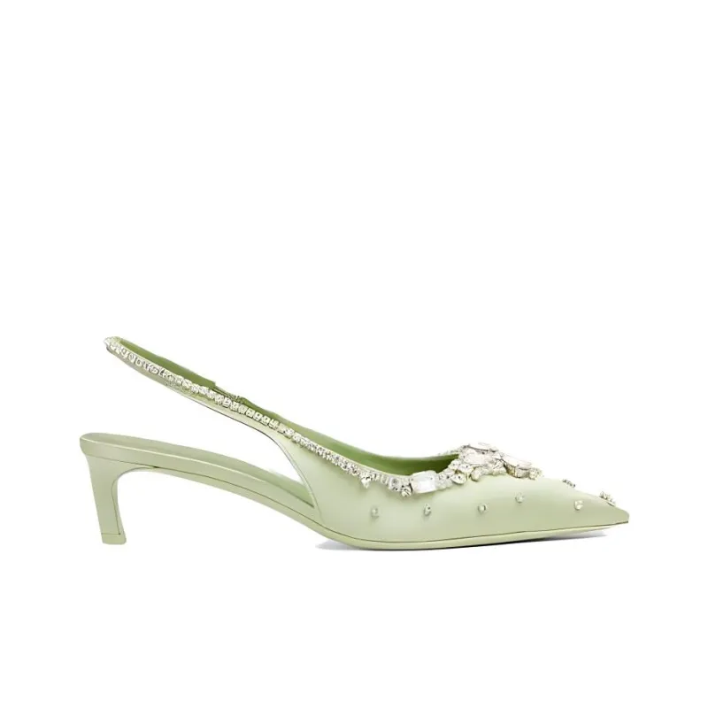 GUCCI Slim Heel High Heels 4.5cm Women's Green-1