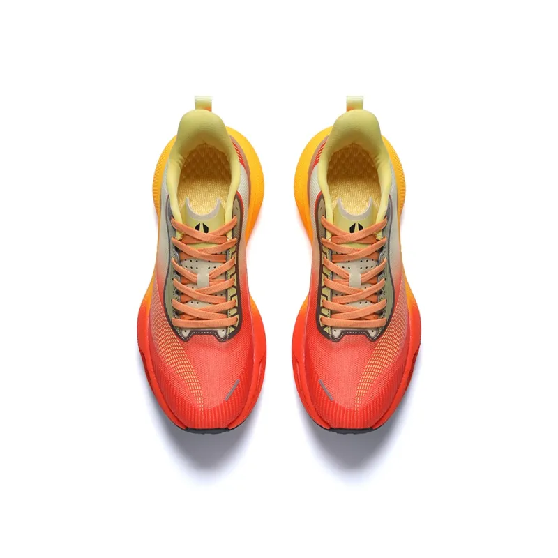 Meiretu Slip Resistant, Abrasion Resistant, Lightweight Low Top Casual Sprint Running Shoes Men's Orange Red-2