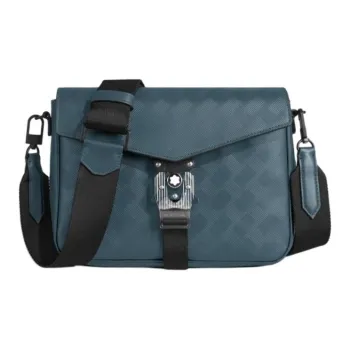 MONTBLANC Cow Leather Envelope Bag, Shoulder Bag Men's Avio Blue